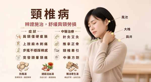 中醫辨治頸椎綜合徵，舒緩肩頸勞損通調氣血